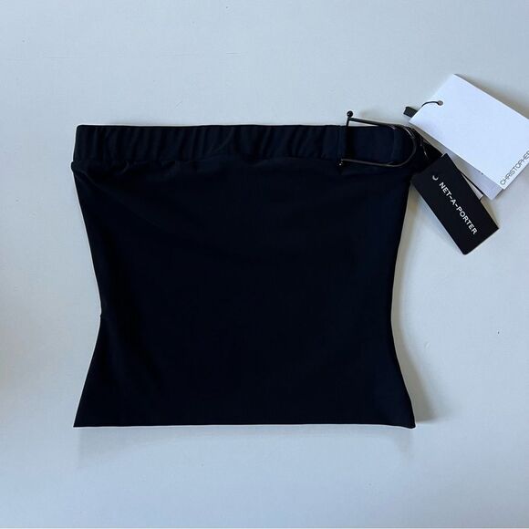 Christopher Esber NWT Strapless Buckle Bust Top Black 2 - Picture 9 of 9